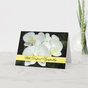 White Orchids Sympathie Card Karte