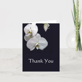 White Orchids Thank You Note Dankeskarte