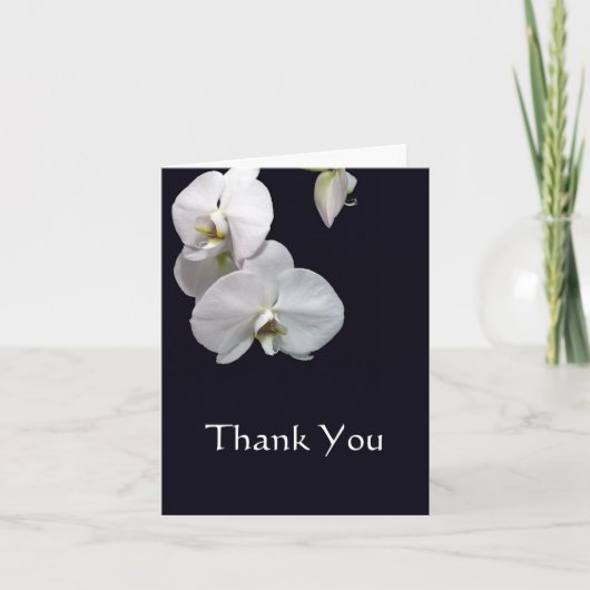 White Orchids Thank You Note Dankeskarte (Vorderseite)