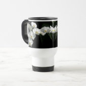 White Orchids Travel Mug Reisebecher (Vorderseite Links)