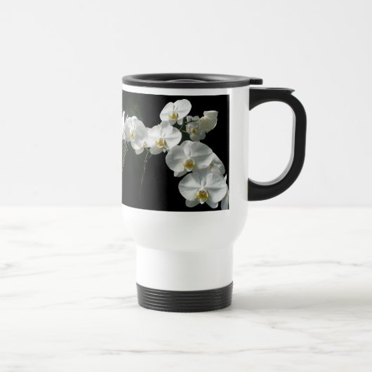 White Orchids Travel Mug Reisebecher (Rechts)