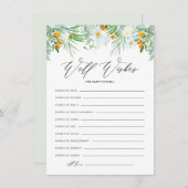 White Orchids und Kumquats Baby Dusche wünscht sic Begleitkarte (Vorne/Hinten)