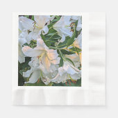 White Oriental Lilies Floral Serviette (Vorderseite)