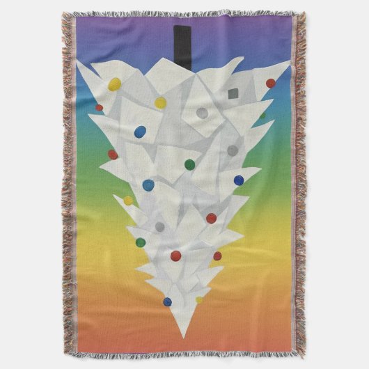 White origami Christmas Tree  Decke (Vorderseite Vertikal)