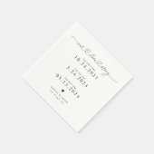White Our Liebe Story Script Hearts Wedding Napkin Serviette (Ecke)