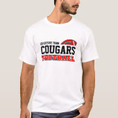 WHITE OUT Creekside Park Cougars Football Name # T-Shirt (Vorderseite)