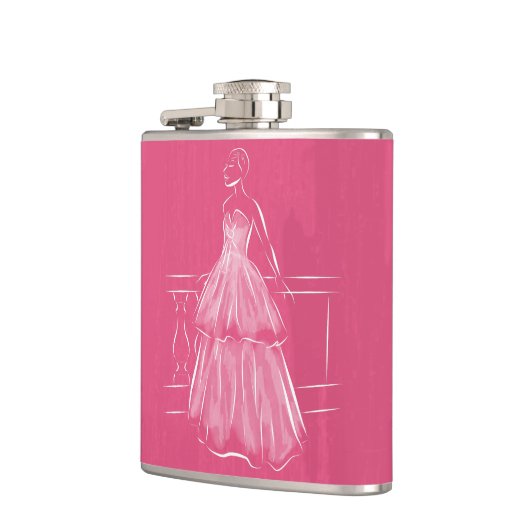 White Out Negative Space Gown Flachmann (Links)