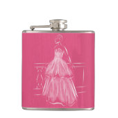 White Out Negative Space Gown Flachmann (Vorderseite)