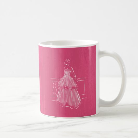 White Out Negative Space Gown Kaffeetasse (Rechts)