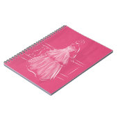 White Out Negative Space Gown Notizblock (Linke Seite)