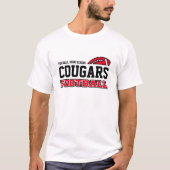 WHITE OUT Tomball High Cougars Football Name # T-Shirt (Vorderseite)