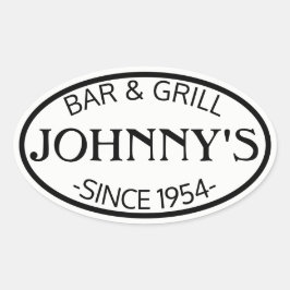 White Oval Promo Ovaler Aufkleber