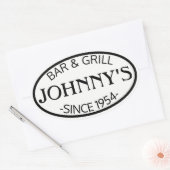 White Oval Promo Ovaler Aufkleber (Umschlag)