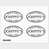 White Oval Promo Ovaler Aufkleber (Blatt)