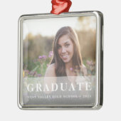 White Overlay | ABSCHLUSS FOTO Silbernes Ornament (Links)