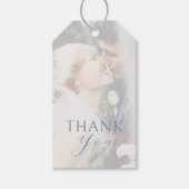 White Overlay | Couple Foto Wedding Vielen Dank Geschenkanhänger (Vorderseite)