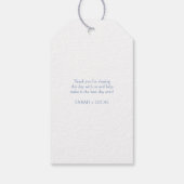 White Overlay | Couple Foto Wedding Vielen Dank Geschenkanhänger (Rückseite)