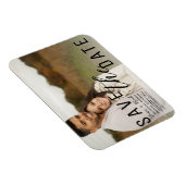 White Overlay Foto Save the Date Hochzeit Magnet (Rechte Seite)