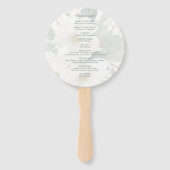 White Overlay | Hochzeitsblumenwasser Fächer (Rückseite)