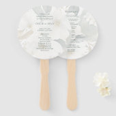 White Overlay | Hochzeitsblumenwasser Fächer (Vorne und Hinten)