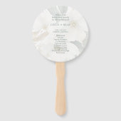 White Overlay | Hochzeitsblumenwasser Fächer (Vorderseite)