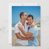 White Overlay Photo Minimal Wedding Einladung (Rückseite)