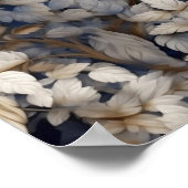 White Owl Hidden Animal | Owl Wall Print Poster (Ecke)