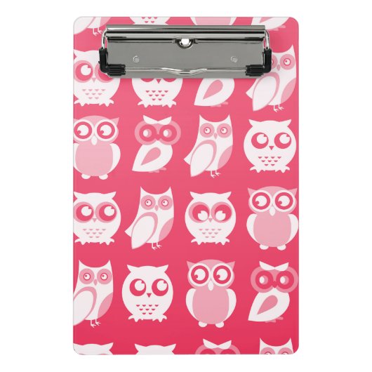 White Owls Mini-Zwischenablage Mini Klemmbrett (Vorderseite)