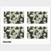 White Oxeye Daisy Meadow Rechteckiger Aufkleber (Blatt)