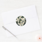 White Oxeye Daisy Meadow Runder Aufkleber (Umschlag)