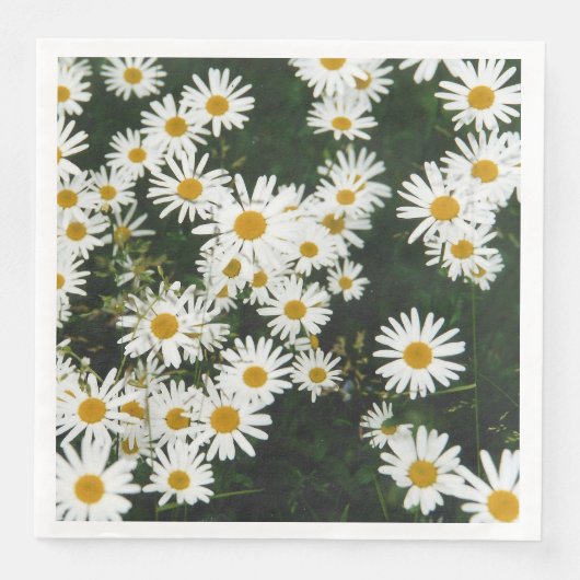 White Oxeye Daisy Meadow Serviette (Vorderseite)