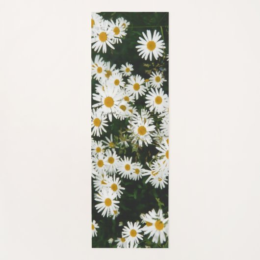 White Oxeye Daisy Meadow Yogamatte (Vorderseite)