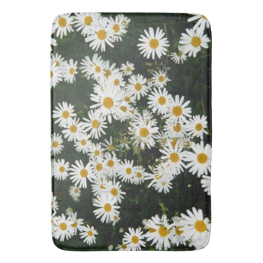 White Oxeye Daisy, Moon Daisy Meadow Badematte (Vorderseite Vertikal)