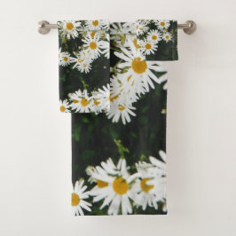 White Oxeye Daisy, Moon Daisy Meadow Badhandtuch Set