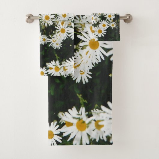 White Oxeye Daisy, Moon Daisy Meadow Badhandtuch Set (Insitu)