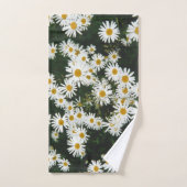 White Oxeye Daisy, Moon Daisy Meadow Badhandtuch Set (Handtuch)