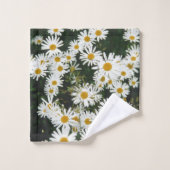 White Oxeye Daisy, Moon Daisy Meadow Badhandtuch Set (Waschlappen)