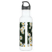 White Oxeye Daisy, Moon Daisy Meadow Edelstahlflasche (Rückseite)
