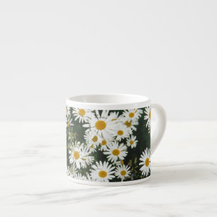 White Oxeye Daisy, Moon Daisy Meadow Espressotasse