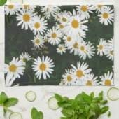 White Oxeye Daisy, Moon Daisy Meadow Geschirrtuch (Gefaltet)