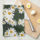 White Oxeye Daisy, Moon Daisy Meadow Geschirrtuch (Viertel Falte)