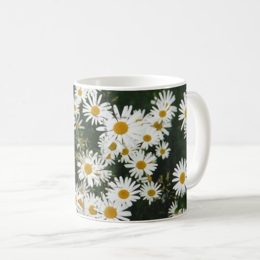 White Oxeye Daisy, Moon Daisy Meadow Kaffeetasse (VorderseiteRechts)