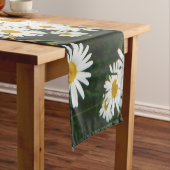 White Oxeye Daisy, Moon Daisy Meadow Kurzer Tischläufer (Beispiel)