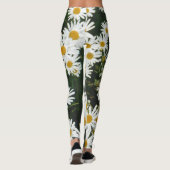 White Oxeye Daisy, Moon Daisy Meadow Leggings (Rückseite)