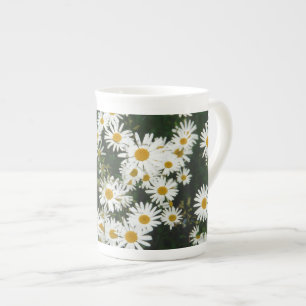 White Oxeye Daisy, Moon Daisy Meadow Porzellantasse