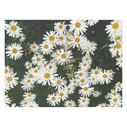 White Oxeye Daisy, Moon Daisy Meadow Tischdecke (Vorderseite (Horizontal))