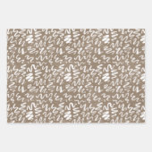 White Paint Rustic Kraft Simple Elegante Weihnacht Geschenkpapier Set (Vorderseite 3)