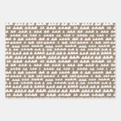 White Paint Rustic Kraft Simple Elegante Weihnacht Geschenkpapier Set (Vorderseite)