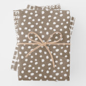 White Paint Rustic Kraft Simple Elegante Weihnacht Geschenkpapier Set (Beispiel)