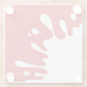 White Paint Splash Kardinal Red Glasuntersetzer (Rückseite)